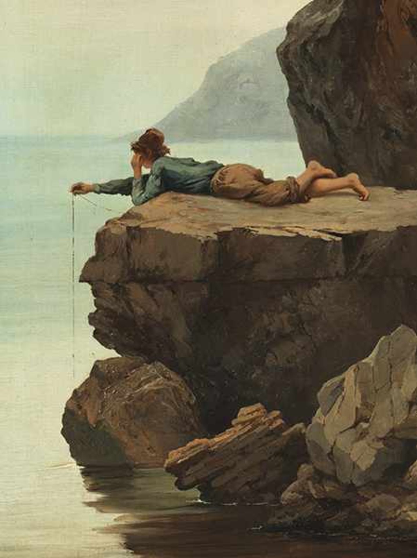 Andrea Cherubini, 1833 Rom "" 1905 CAPRI Öl auf Leinwand. 75,5 x 62 cm. Rechts unten signiert und - Bild 2 aus 6