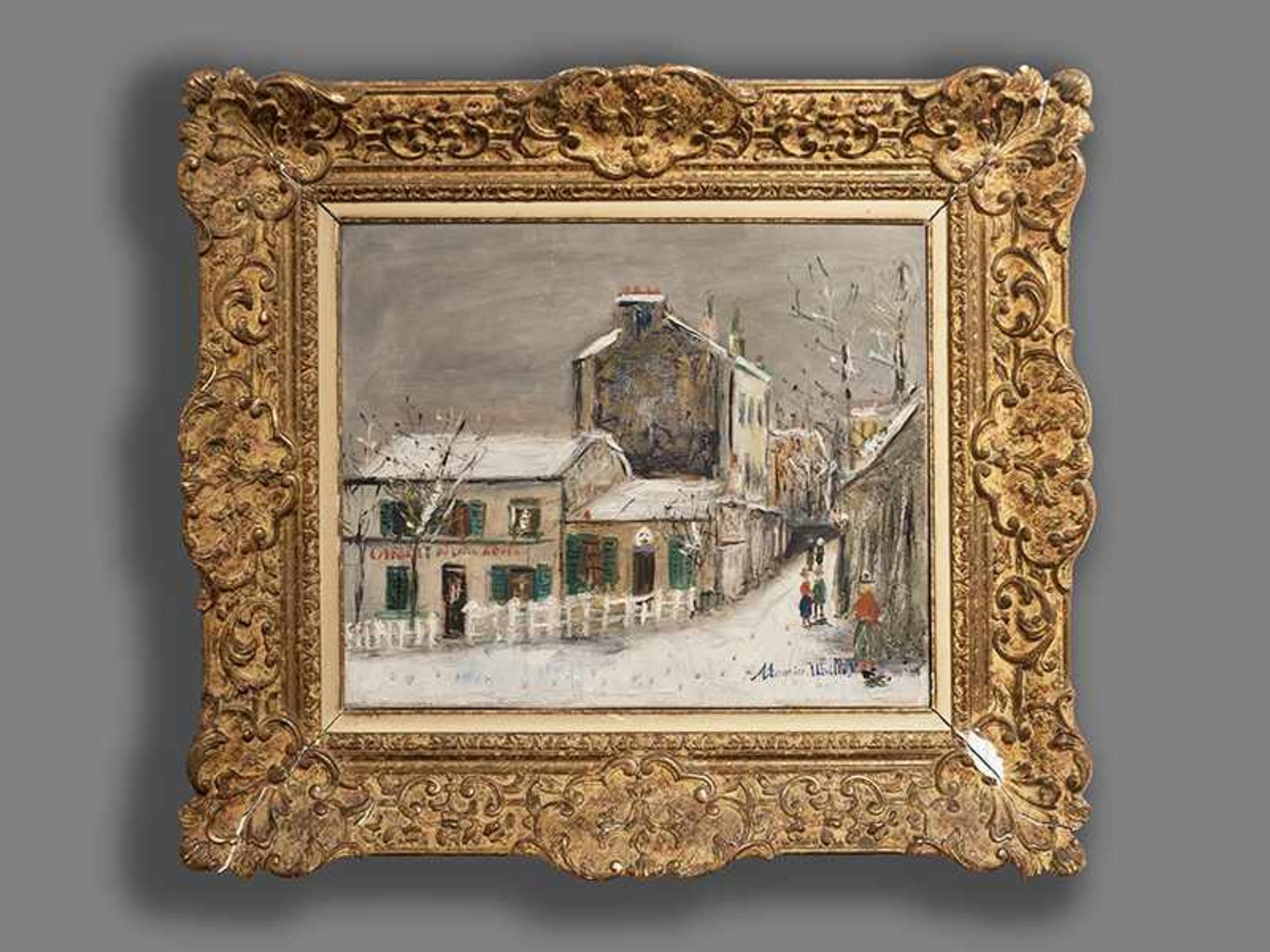 Maurice Utrillo, 1883 Paris "" 1955 Dax LE LAPIN AGILE SOUS LA NEIGE, UM 1950 Öl auf Leinwand. 37 - Bild 2 aus 6