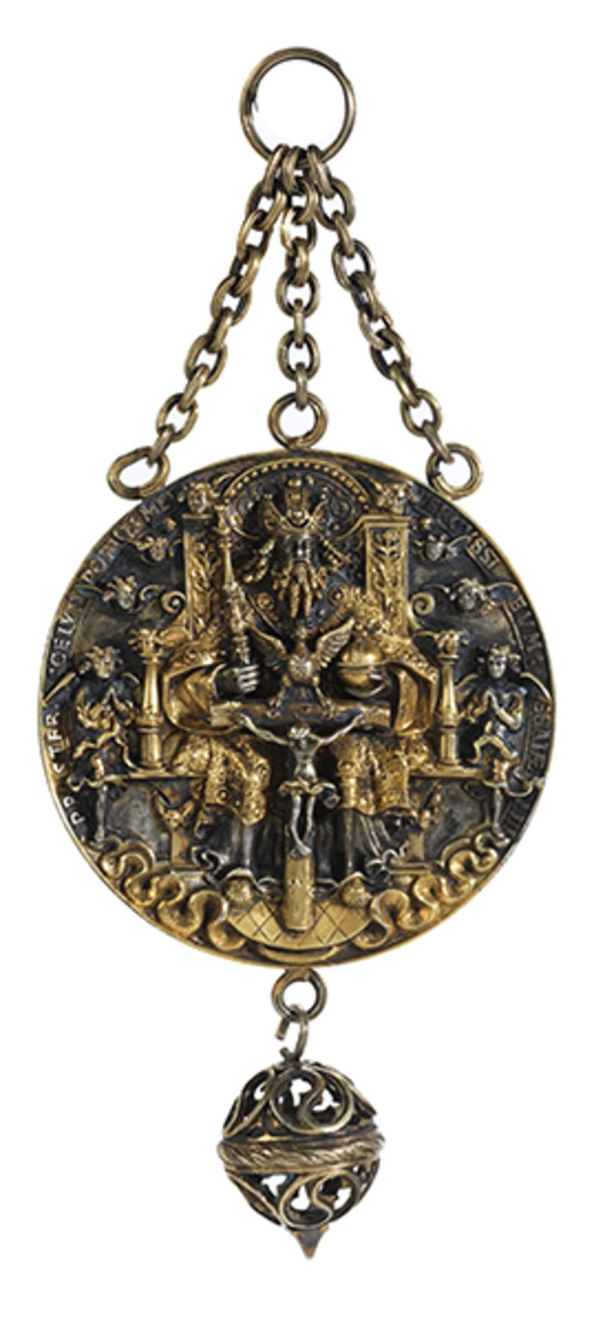 Hans Reinhardt d.Ä., um 1510 - 1581 LeipzigDurchmesser: 10 cm. Höhe mit Kettenbehang und Kugel: 22,5 - Bild 6 aus 11