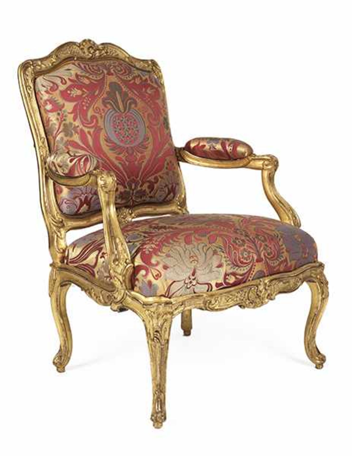 Paar Louis XV-Fauteuils à la reine Lehnhöhe: 99 cm. Breite: 96 cm. Tiefe: 76 cm. Louis Cresson (1706 - Bild 3 aus 13