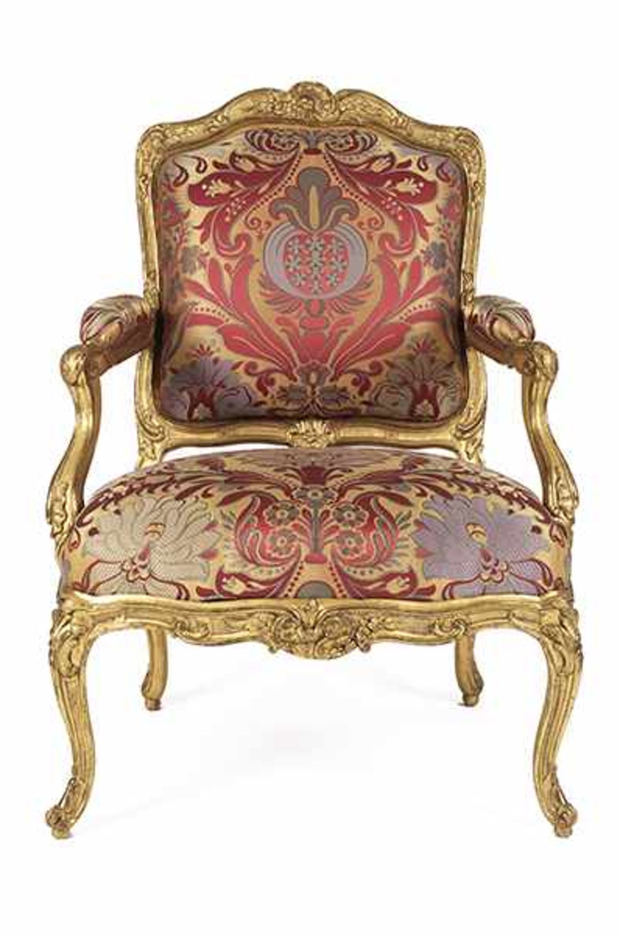 Paar Louis XV-Fauteuils à la reine Lehnhöhe: 99 cm. Breite: 96 cm. Tiefe: 76 cm. Louis Cresson (1706 - Bild 5 aus 13