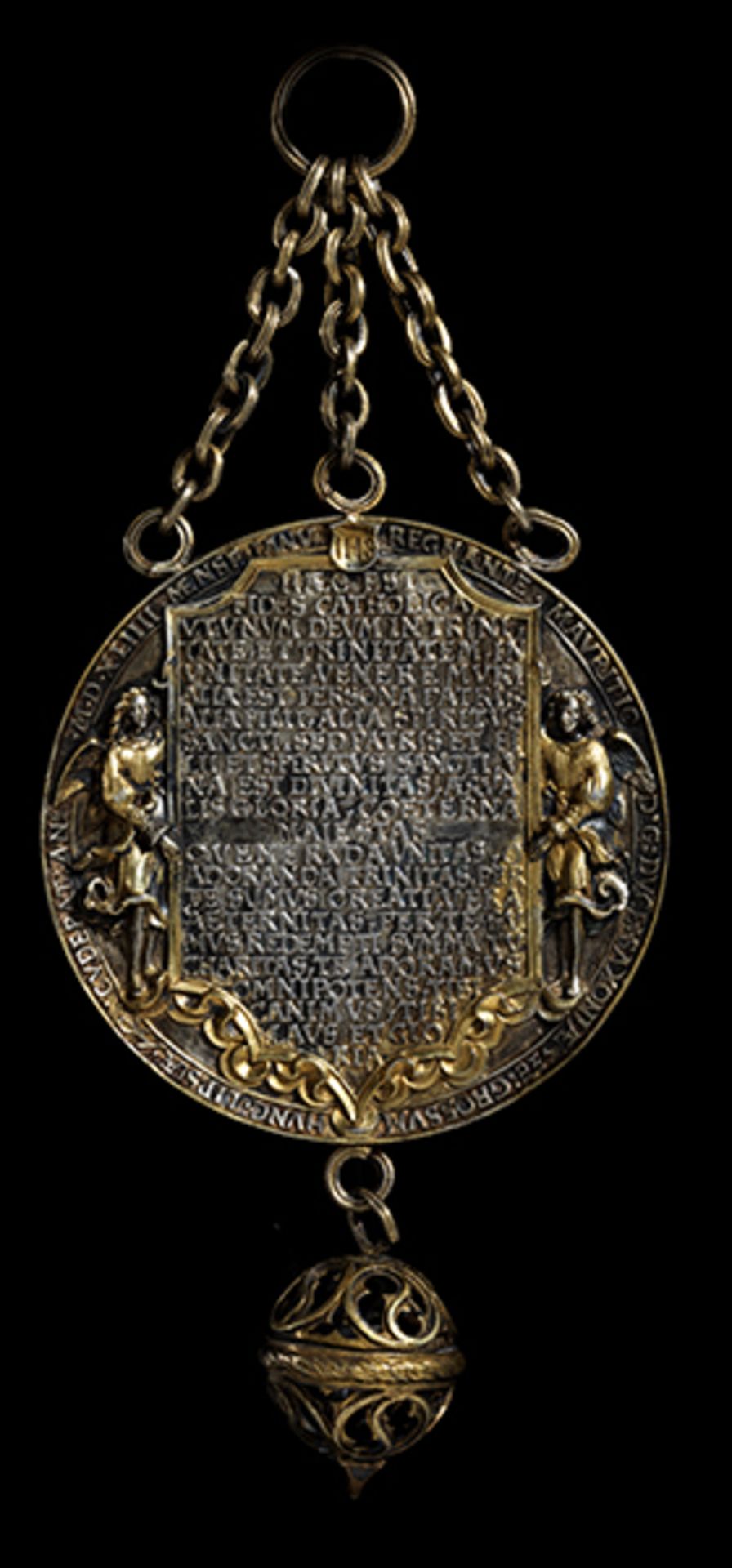 Hans Reinhardt d.Ä., um 1510 - 1581 LeipzigDurchmesser: 10 cm. Höhe mit Kettenbehang und Kugel: 22,5 - Bild 2 aus 11