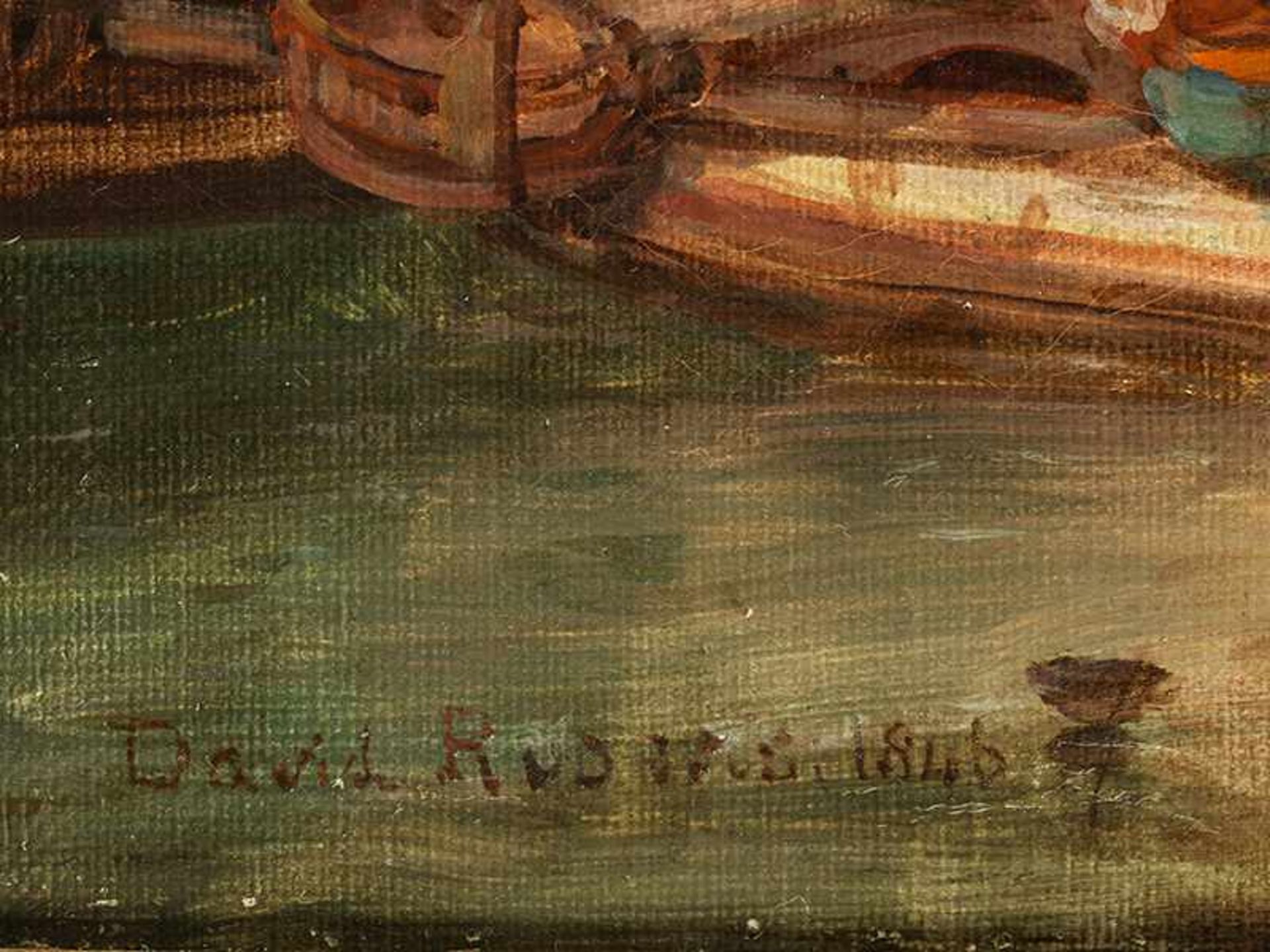 David Roberts, 1796 Edinburgh "" 1864 London BLICK ÜBER DEN CANAL GRANDE IN VENEDIG Öl auf Leinwand. - Bild 2 aus 8
