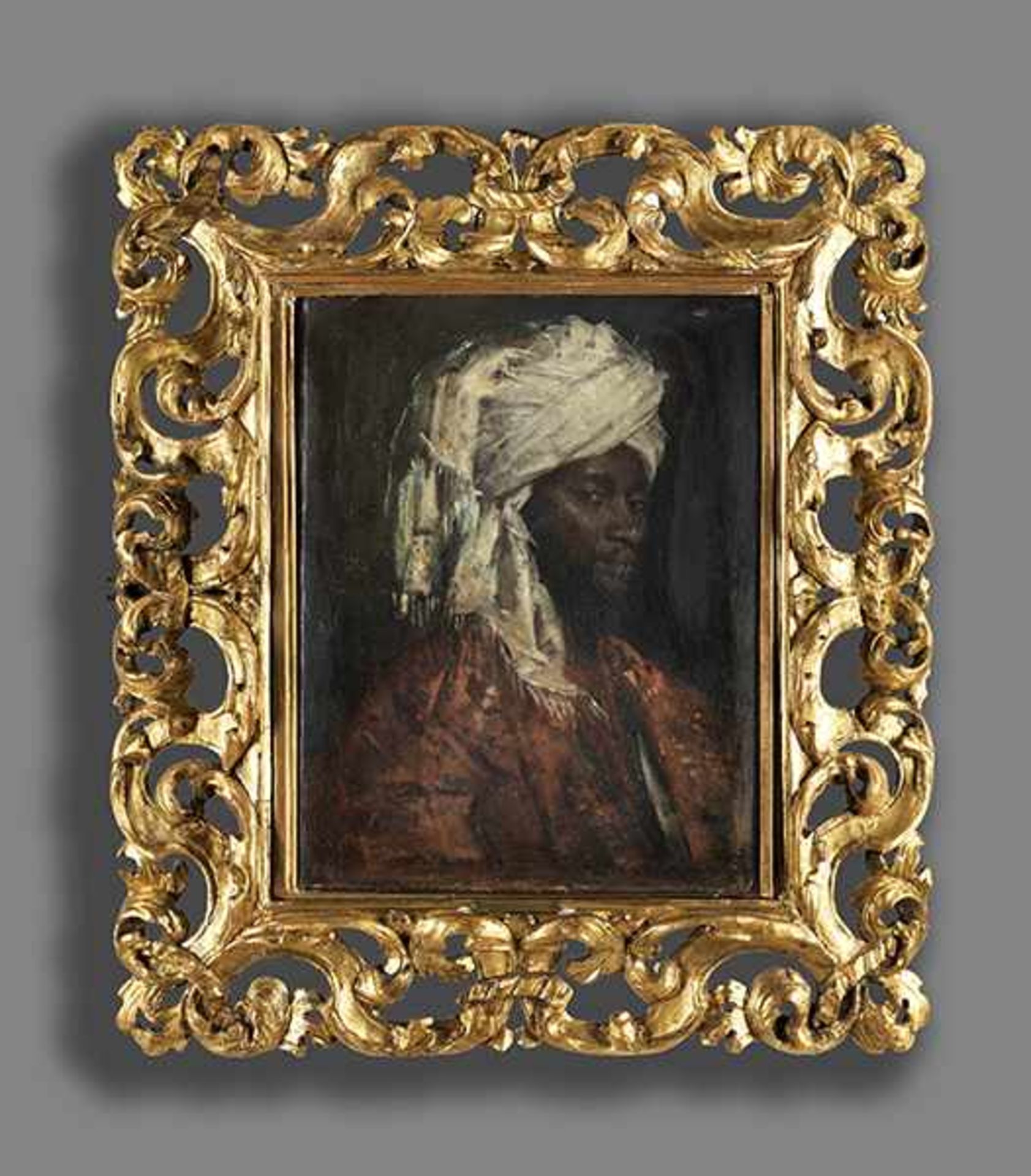 Michele Cammarano, 1835 Neapel "" 1920, zug. BILDNIS EINES ORIENTALEN Öl auf Leinwand, auf Karton - Bild 3 aus 5