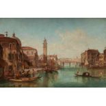 David Roberts, 1796 Edinburgh "" 1864 London BLICK ÜBER DEN CANAL GRANDE IN VENEDIG Öl auf Leinwand.