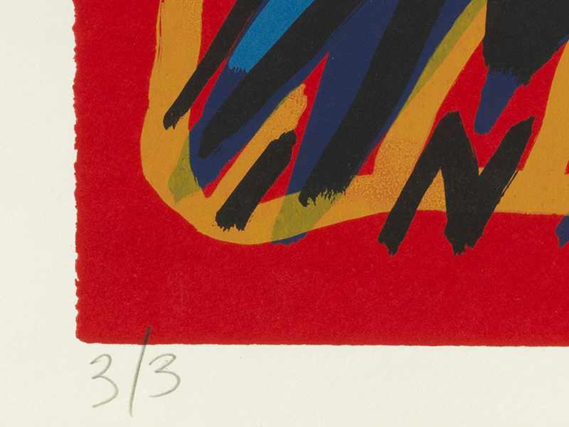 A.R. Penck, eigentlich Ralf Winkler, 1939 Dresden "" 2017 Zürich SCHICKSAL. DIE ERYNNEN, ROT, 1993 - Bild 2 aus 5