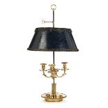 Französische Empire-Tischlampe Höhe: 70 cm. Oberer Schirmdurchmesser: 25 cm. Unterer