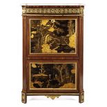 Louis XVI-Lacksekretär en armoire 143,5 x 92 x 41,5 cm. Punziert: Pierre-Harry Mewesen, Meister ab