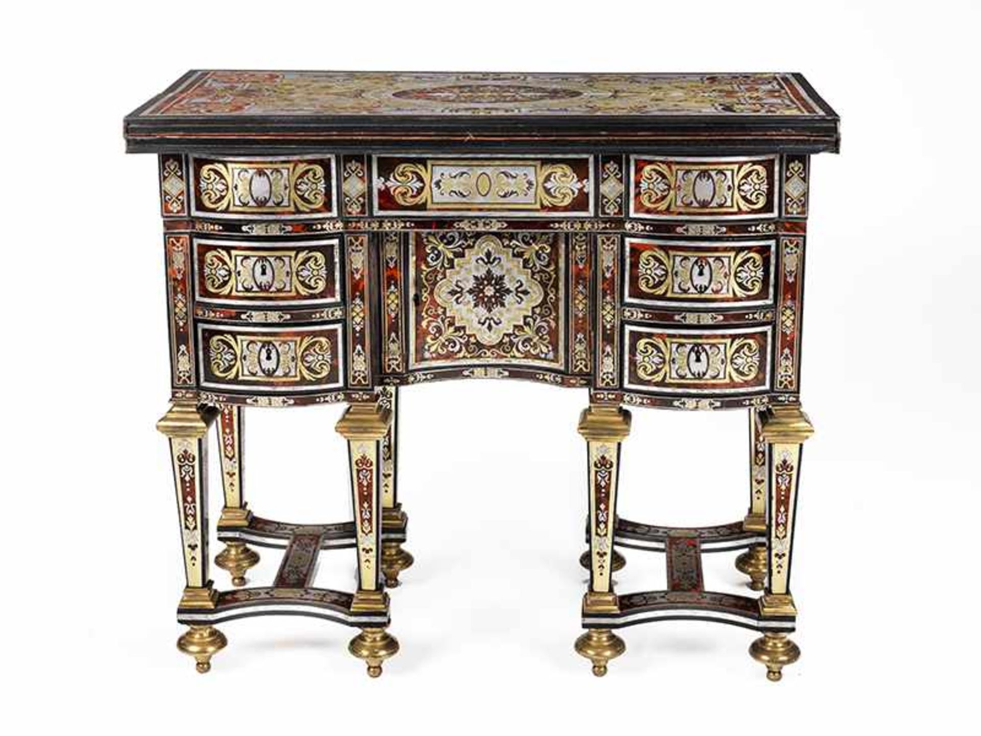 Kleines Louis XIV-Bureau de Changeur Höhe: 74 cm. Breite 84 cm. Tiefe geschlossen: 40 cm. Tiefe - Bild 2 aus 8