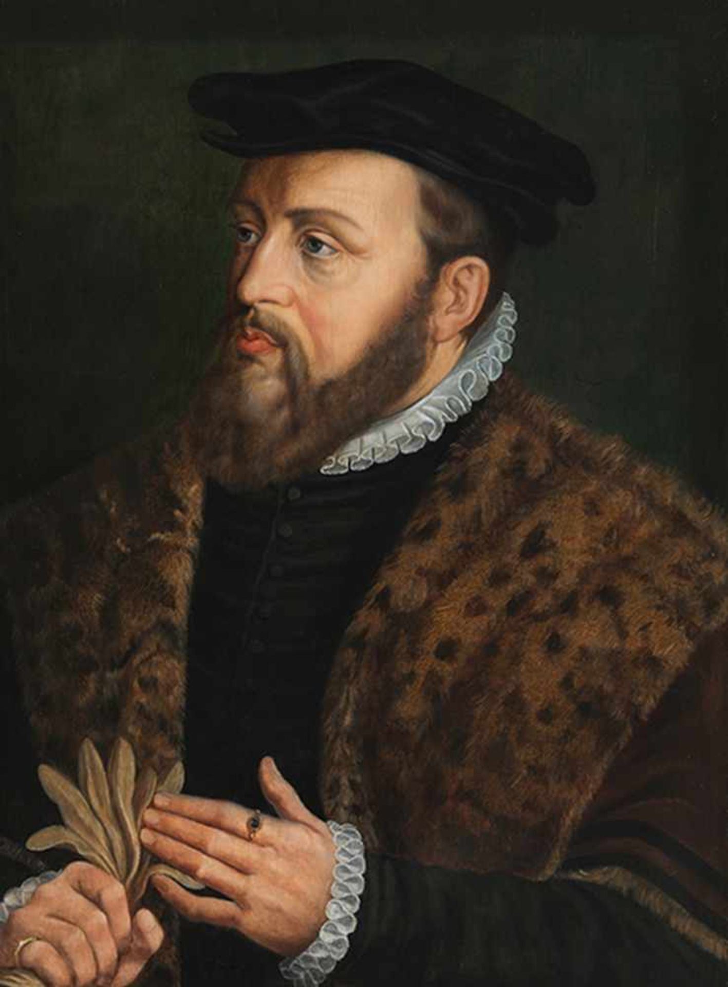 Jakob Seisenegger, 1505 "" 1567 Linz, zug. BILDNIS KAISER KARL V Öl auf Holz. 52,5 x 39 cm. Das - Bild 5 aus 5