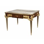 Quadratischer Louis XVI-Tisch Höhe: 82 cm. Breite: 117 cm. Tiefe: 97 cm. Frankreich, 19.