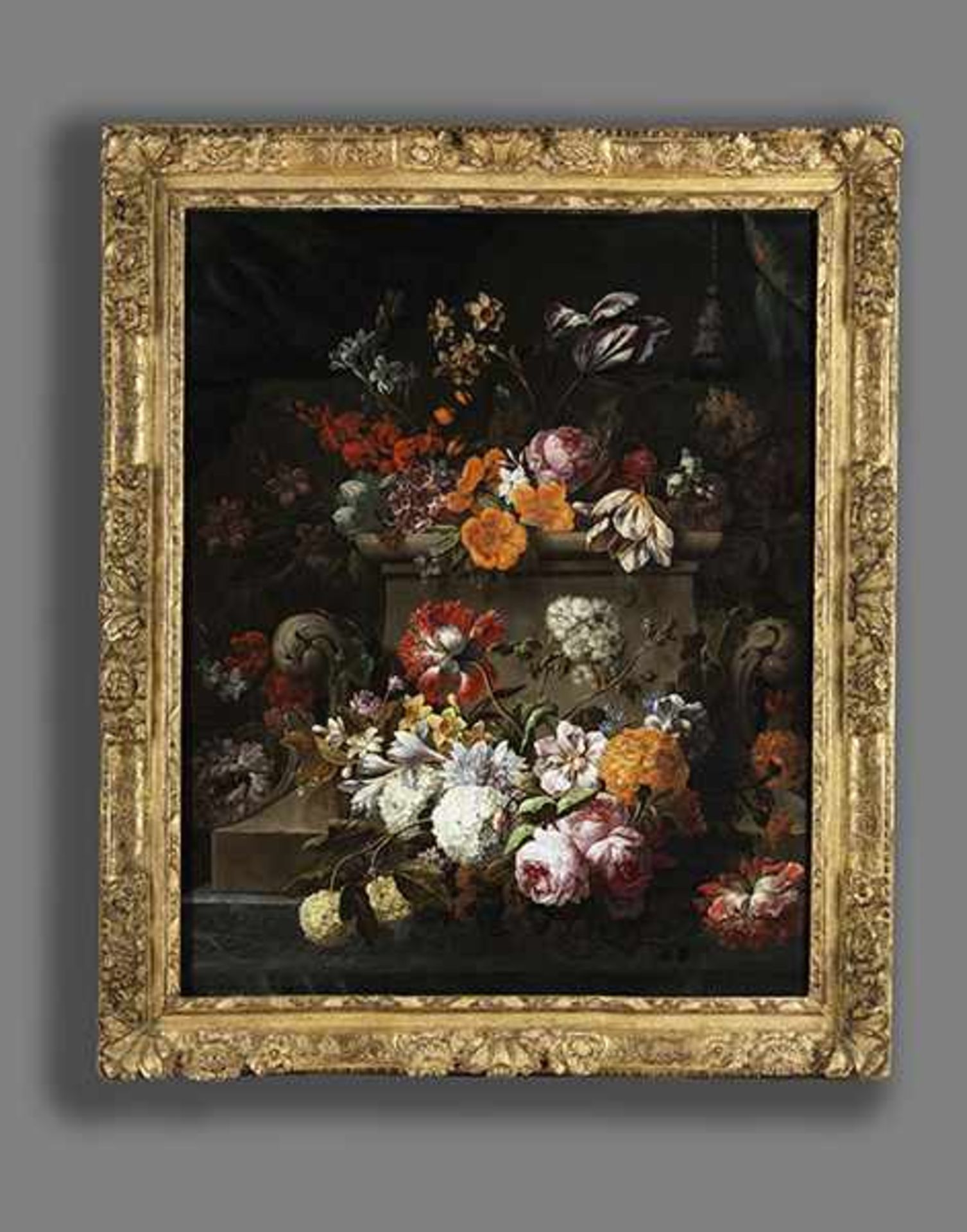 Gaspar Pieter Verbruggen d. J., 1664 Antwerpen "" 1730 Lille PRÄCHTIGES GROSSES BLUMENSTILLLEBEN - Bild 5 aus 7