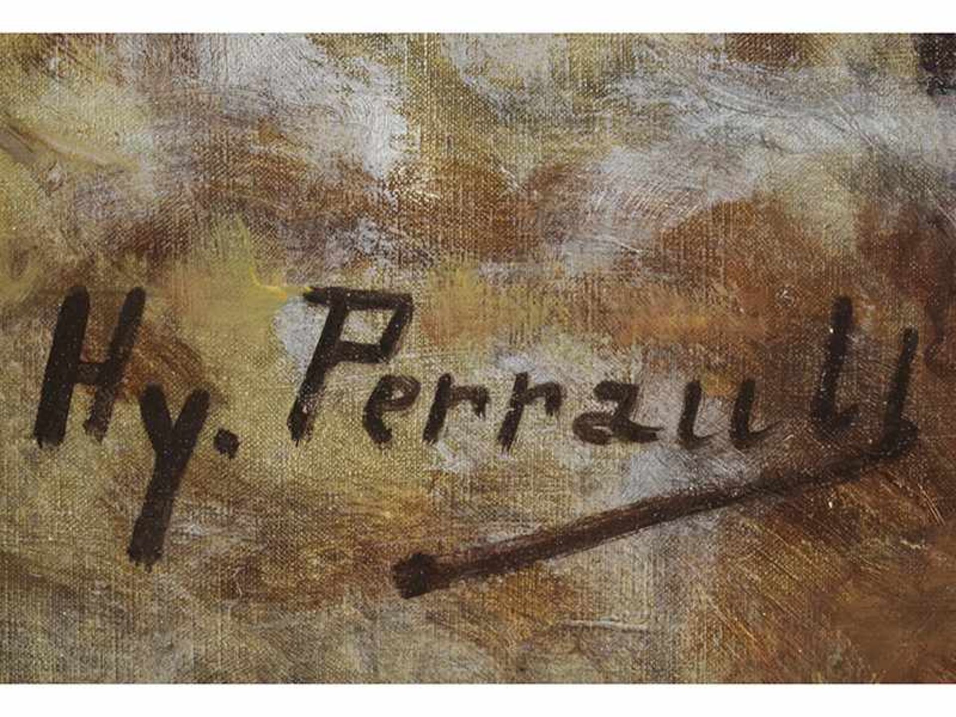 Perrault, Henry Paul1867 - 1932 Meerjungfrauen Öl auf Leinwand. 146,6 x 114,9 cm. Links unten - Bild 5 aus 8