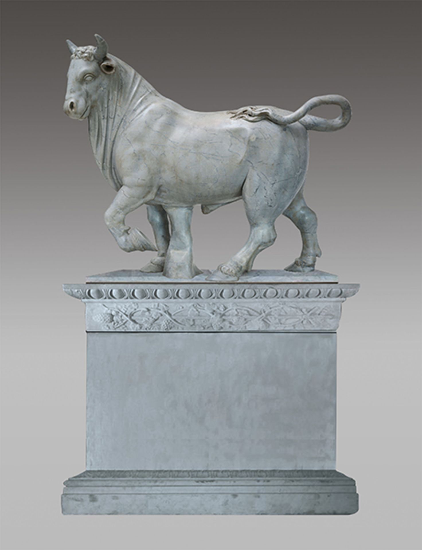 Schreitender Stier, nach Giambologna (1529 "" 1608) Höhe: 188 cm. Breite: 116 cm. Tiefe: 62 cm. - Bild 2 aus 3