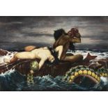 Maler des 19./ 20. Jahrhunderts TRITON UND NEREIDE Öl auf Leinwand. 87 x 123 cm. Kopie nach dem