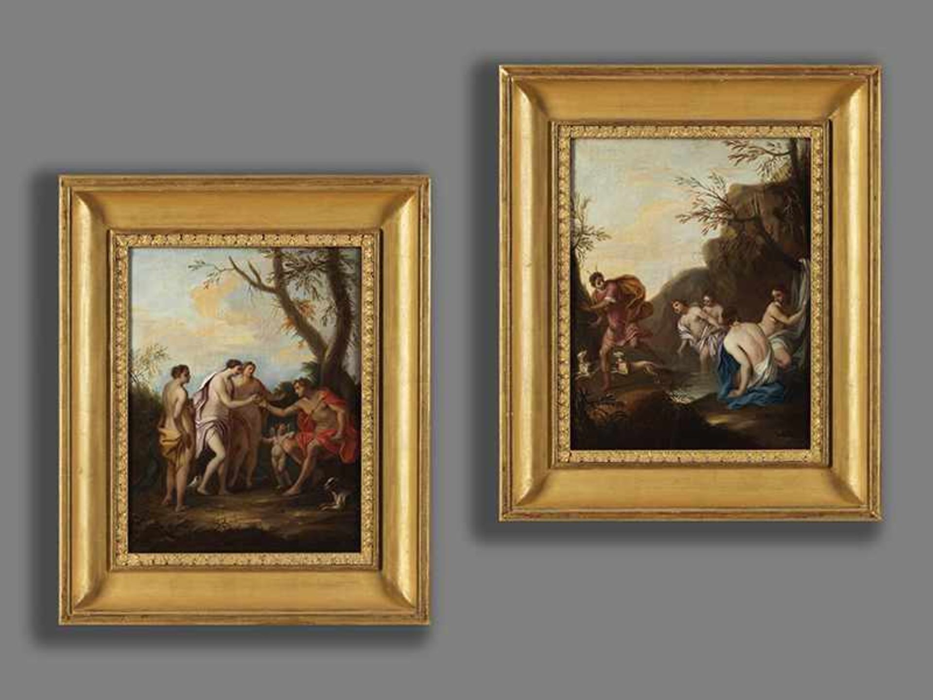 Französischer Maler des 18. Jahrhunderts in der Nachfolge des Simon VouetJeweils Öl auf Holz. Je - Bild 5 aus 8