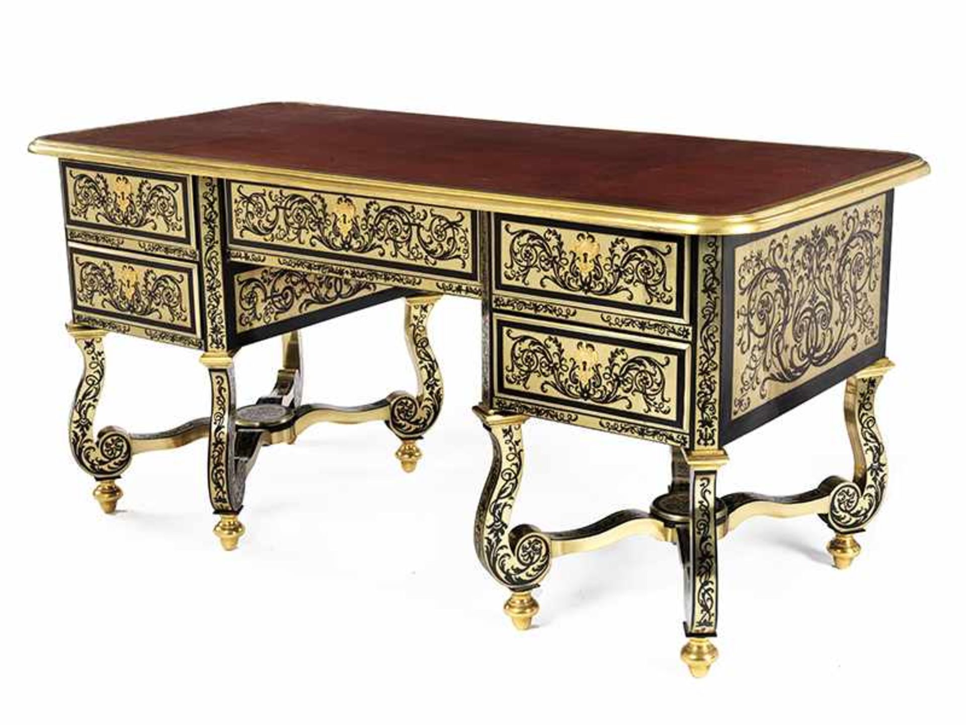 Bureau mazarin in Boulle Technik Höhe: 80 cm. Breite: 159 cm. Tiefe: 72 cm. Frankreich, 19.