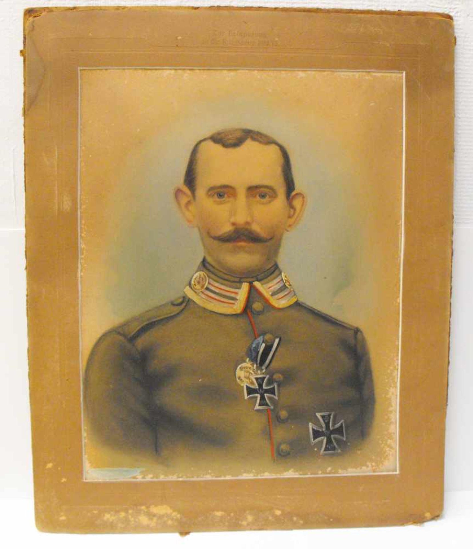 Kriegsjahre 1914 1915 / Bildnis eines Soldaten / Kunstdruck