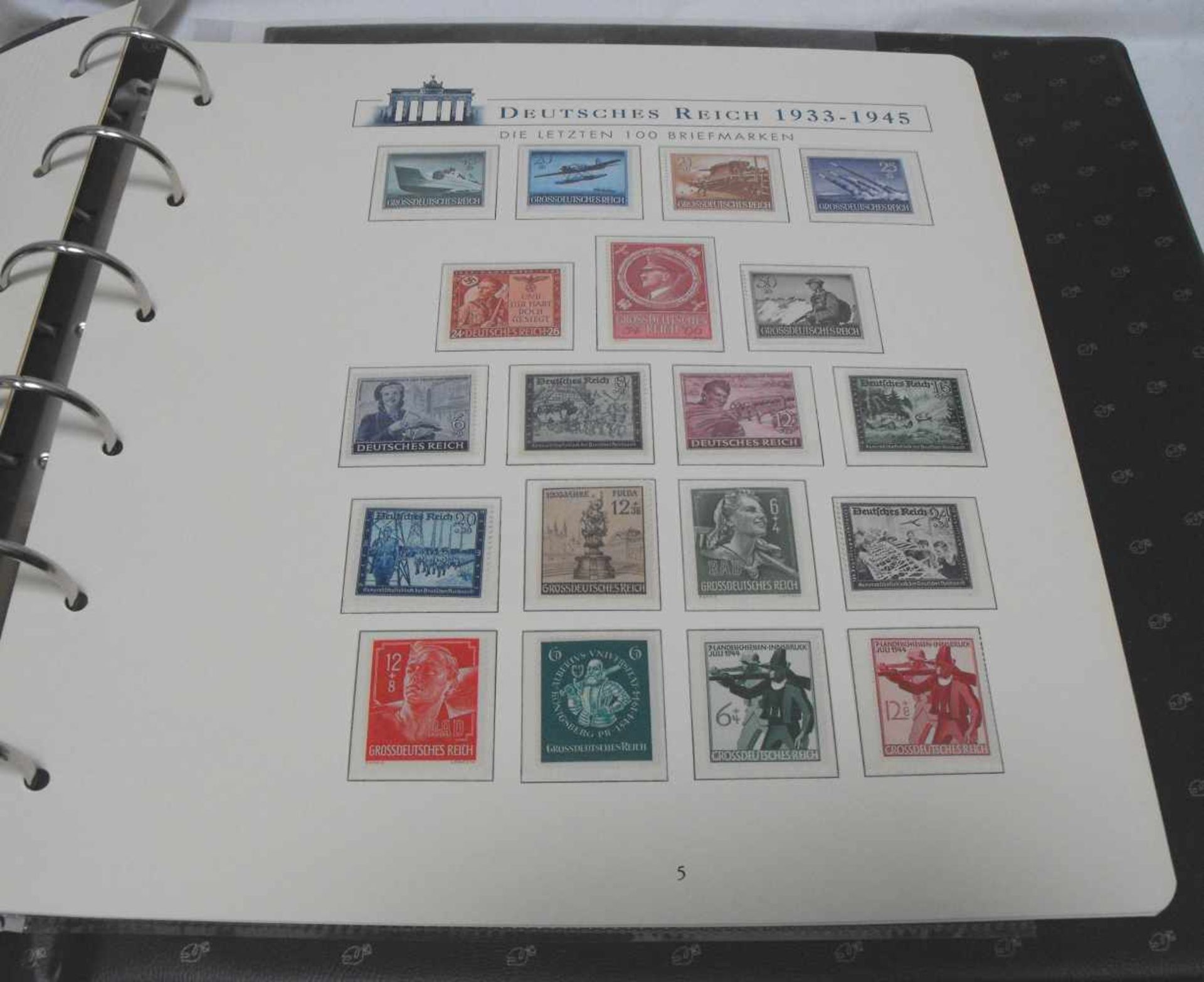 Komplett-Kollektion der 100 letzten Briefmarken des Dritten Reiches - Bild 7 aus 8