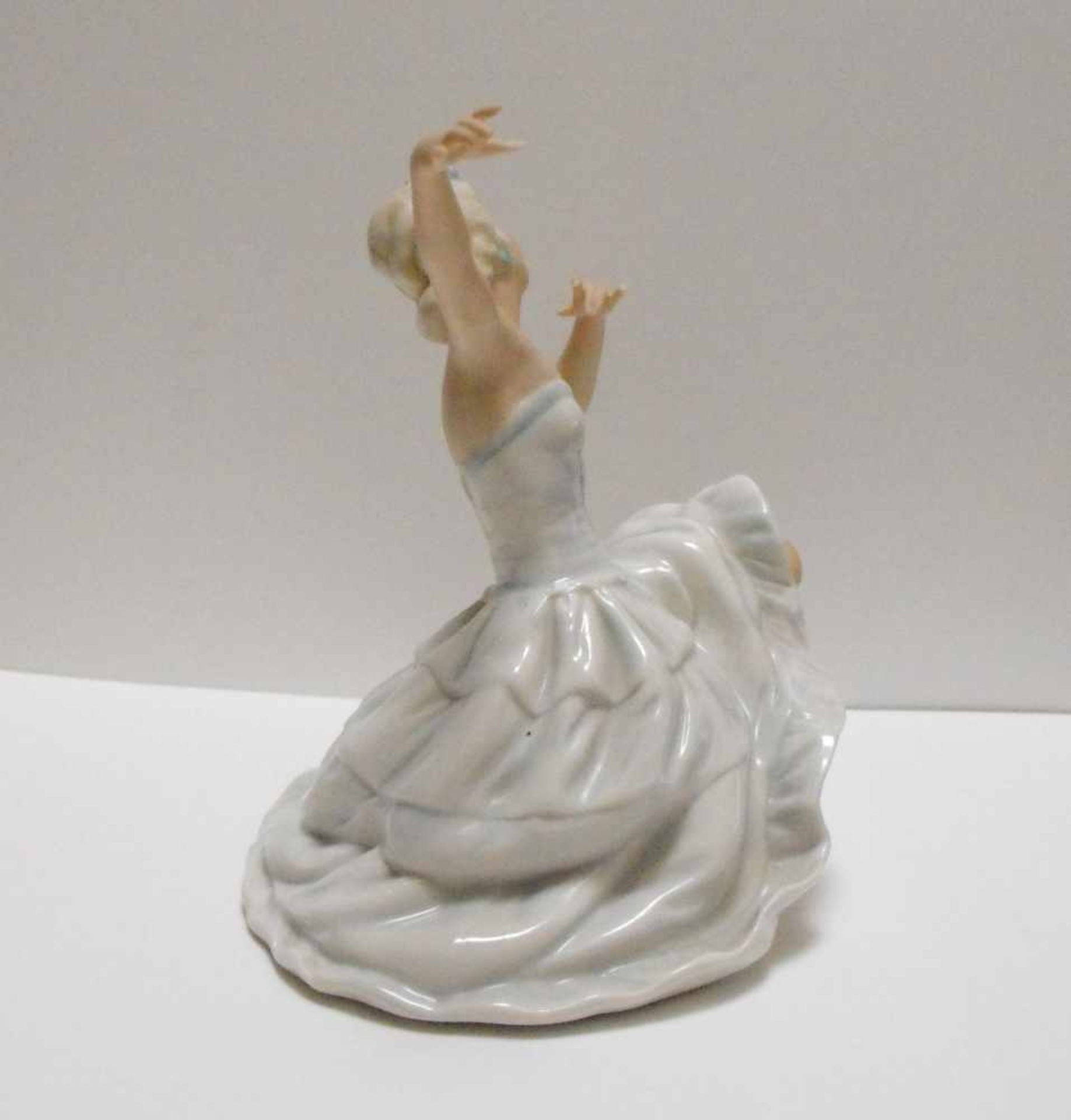 Art Deco Porzellan Figur Tänzerin Ballerina Schwarzburger Werkstätten, Unterweißbach - Bild 4 aus 5