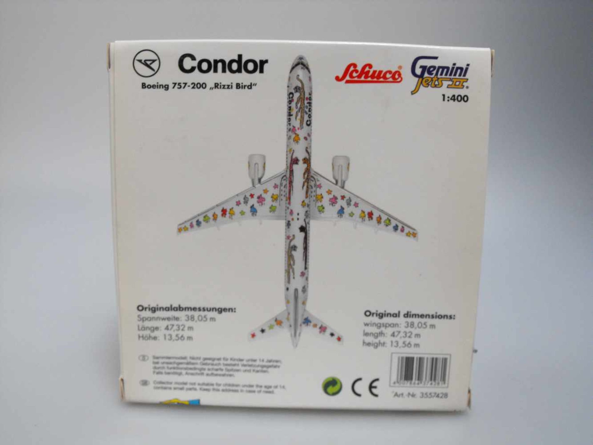 Boeing 757-200 Condor "Rizzi Bird" von Schuco-Gemini Jets II in 1:400 - Bild 4 aus 5