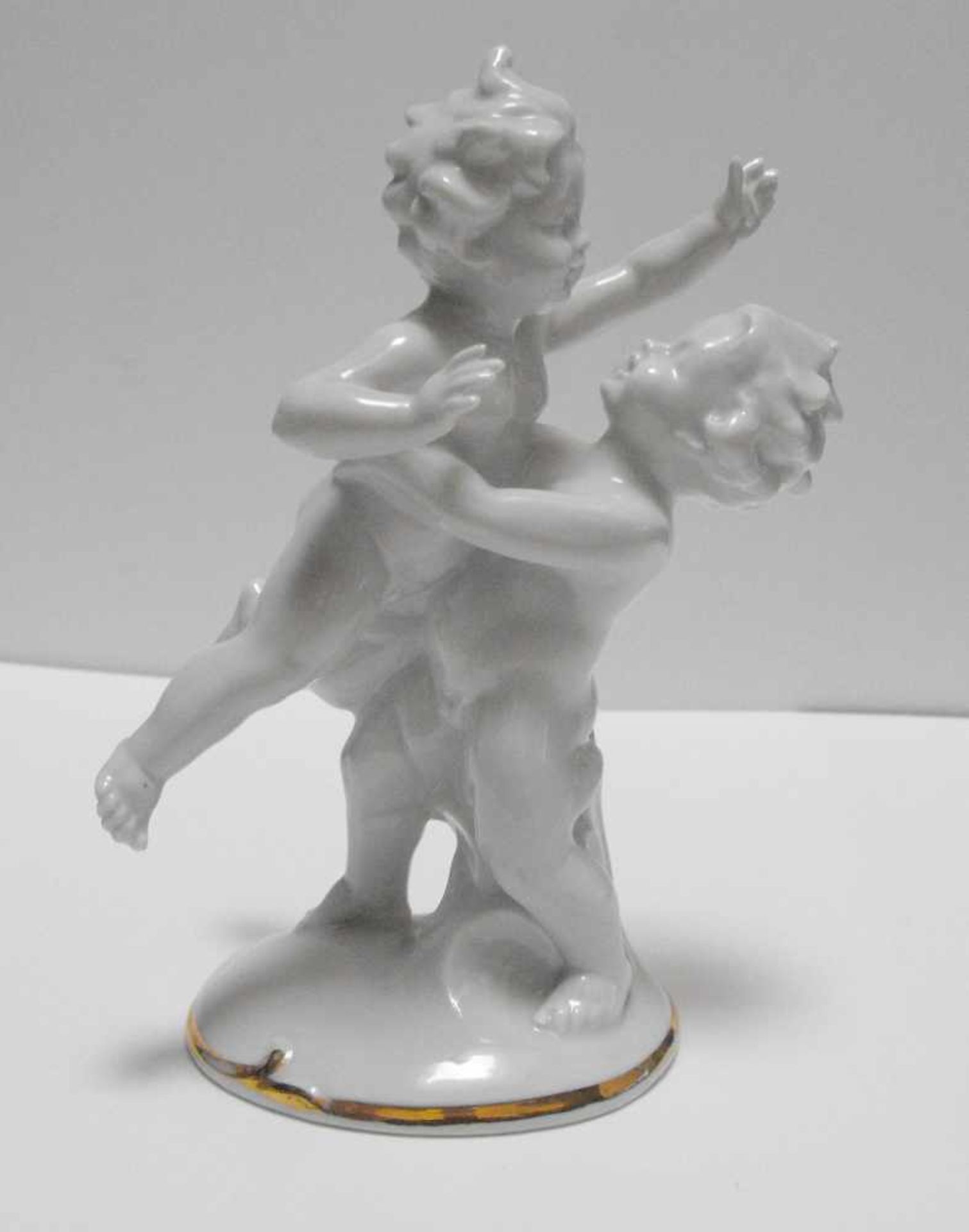 Carl Scheidig Gräfenthal - Porzellan Figur spielende Jungen 1935