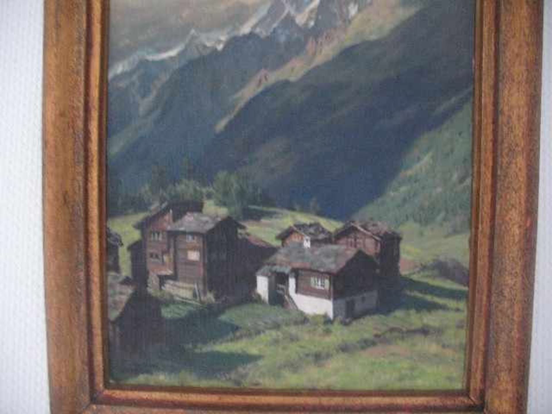 Ölgemälde Die Alpen  - signiert F.Katthei 1945 - Bild 4 aus 4