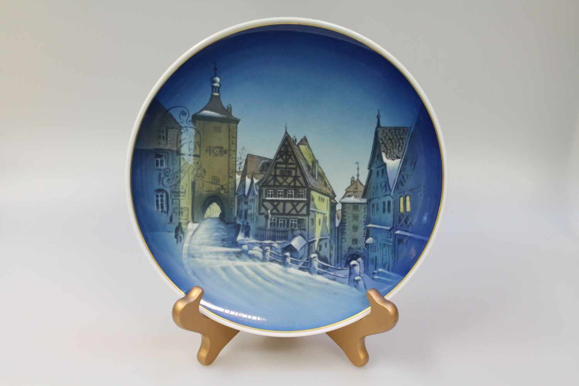 60. Weihnachtsteller, Rothenburg ob der Tauber, Sammleredition, Rosenthal, Georg Küspen