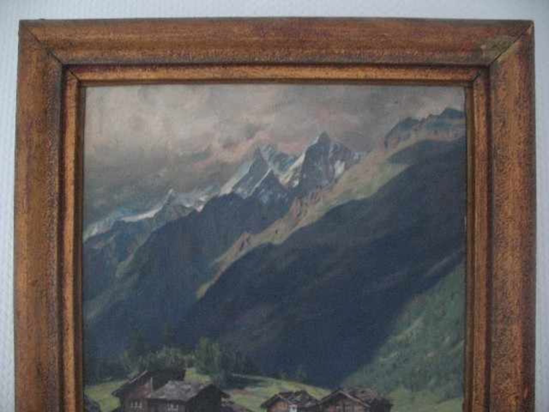 Ölgemälde Die Alpen  - signiert F.Katthei 1945 - Bild 3 aus 4