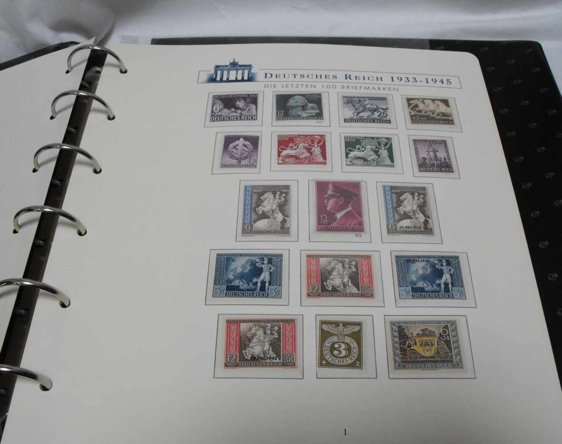 Komplett-Kollektion der 100 letzten Briefmarken des Dritten Reiches - Bild 3 aus 8