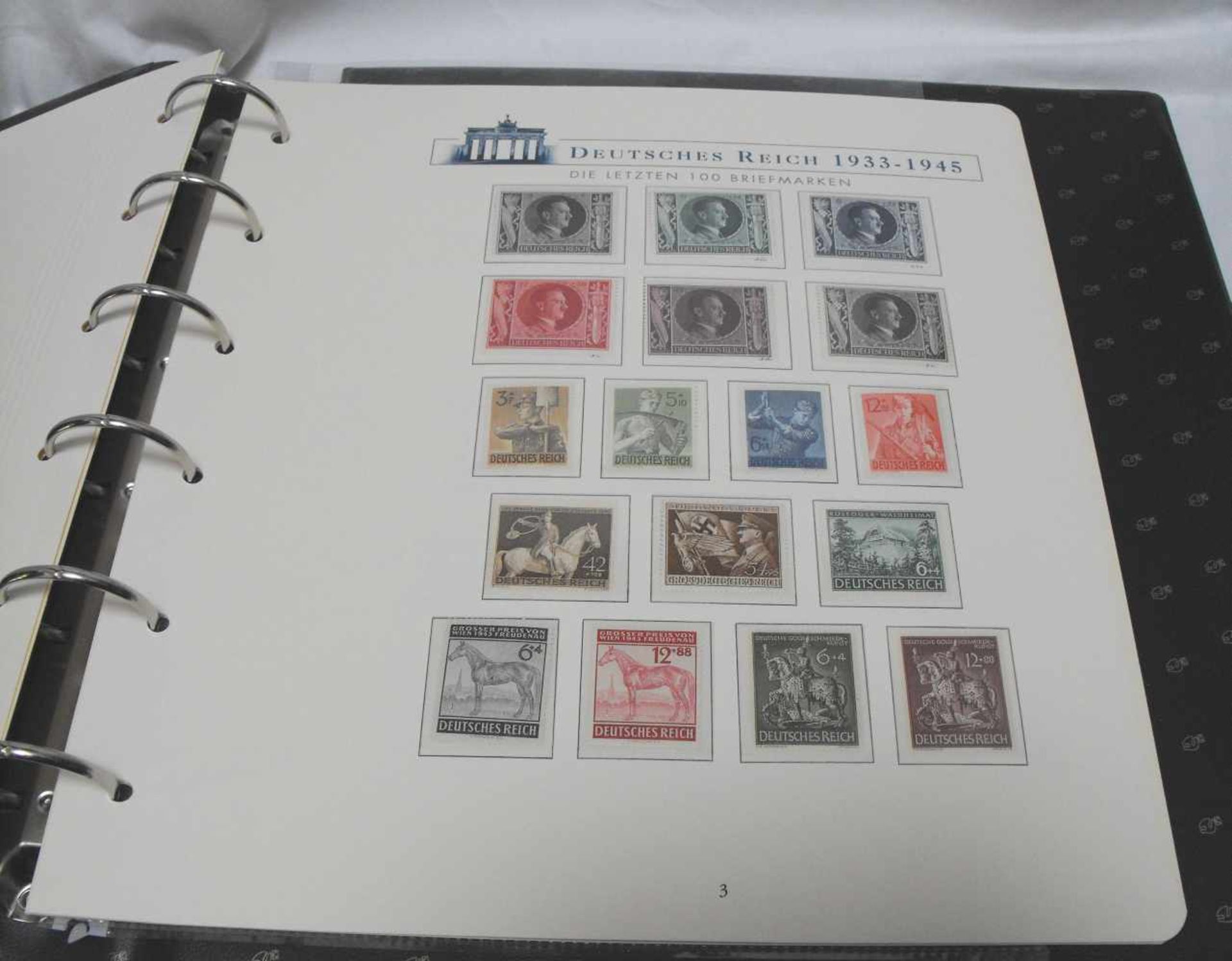 Komplett-Kollektion der 100 letzten Briefmarken des Dritten Reiches - Bild 5 aus 8