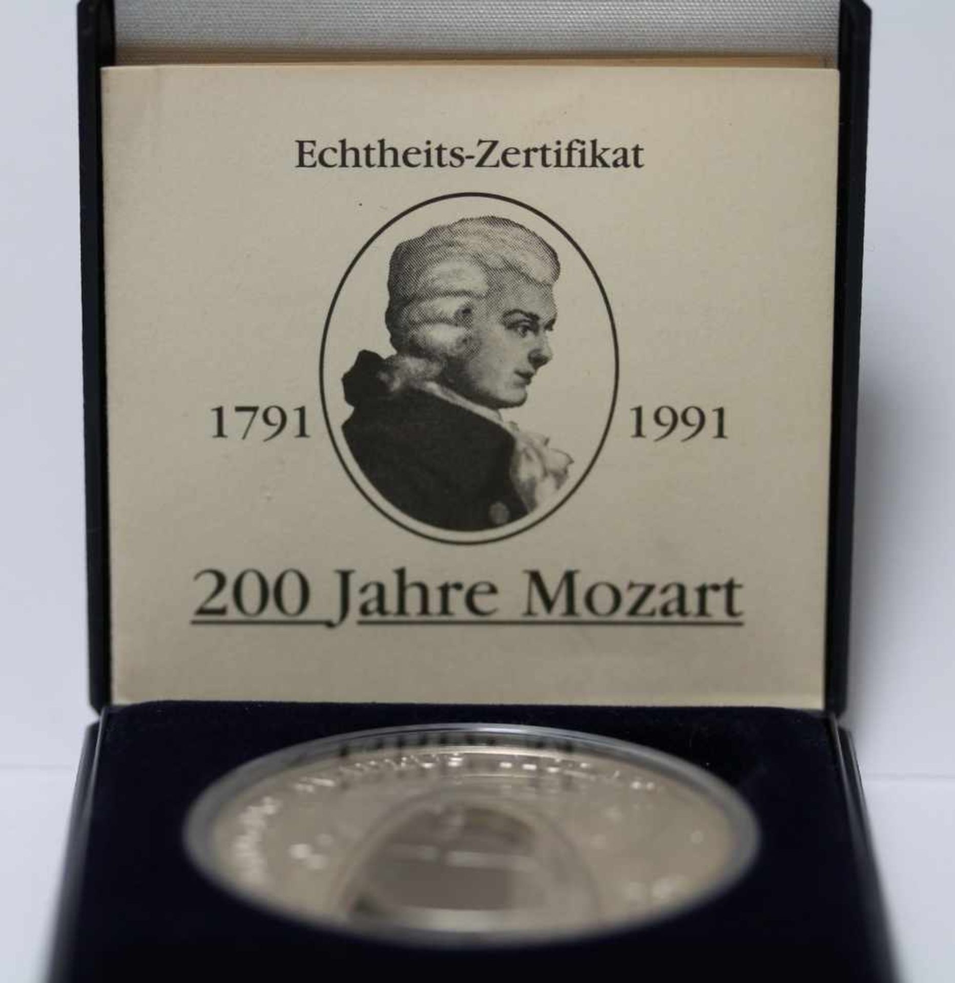 200 Jahre Mozart, MDM, Kupfer/Nickel, PP, Ausgabejahr 1991 - Bild 3 aus 3