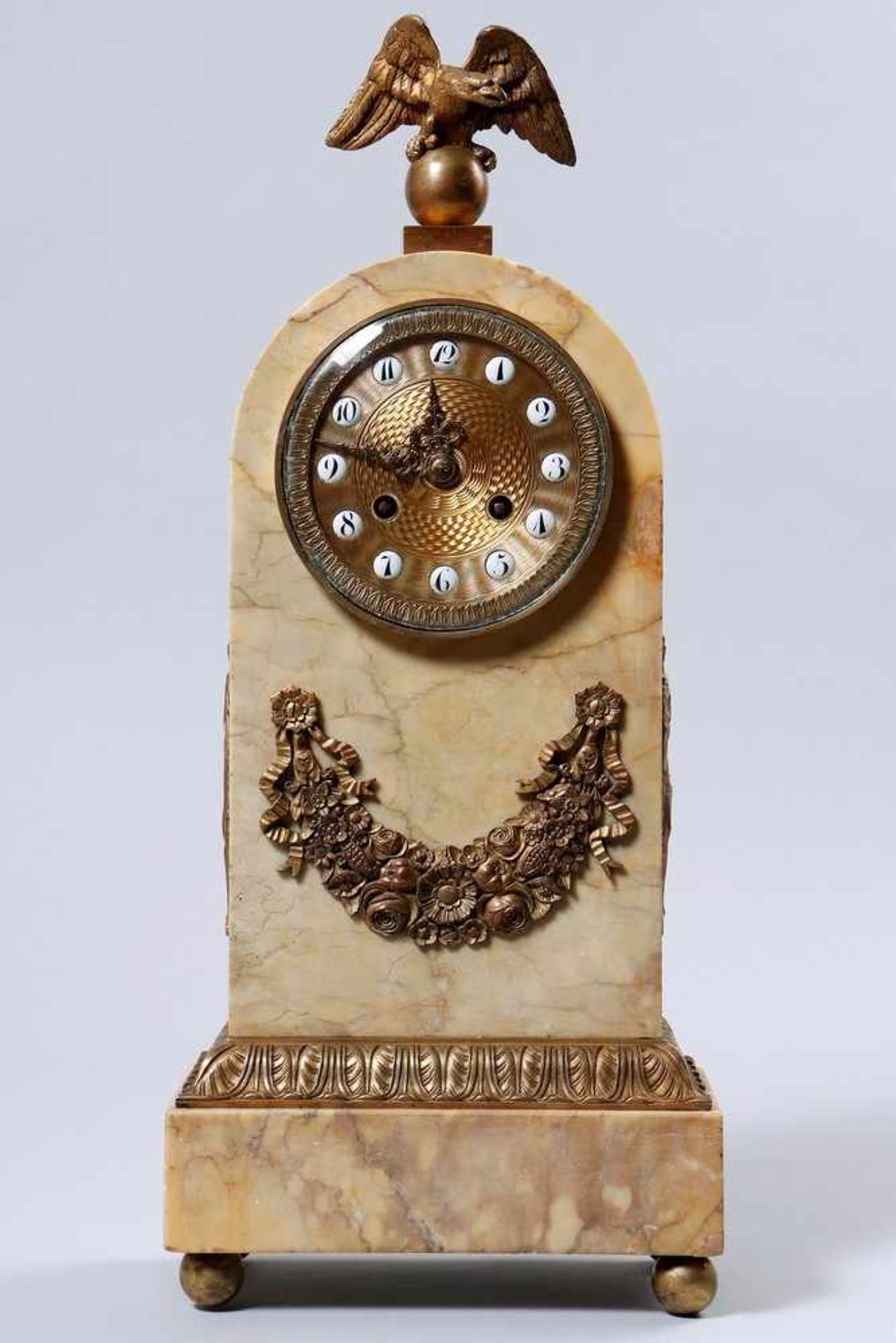 Empire clock, poss. France, 19th C., - Bild 2 aus 8