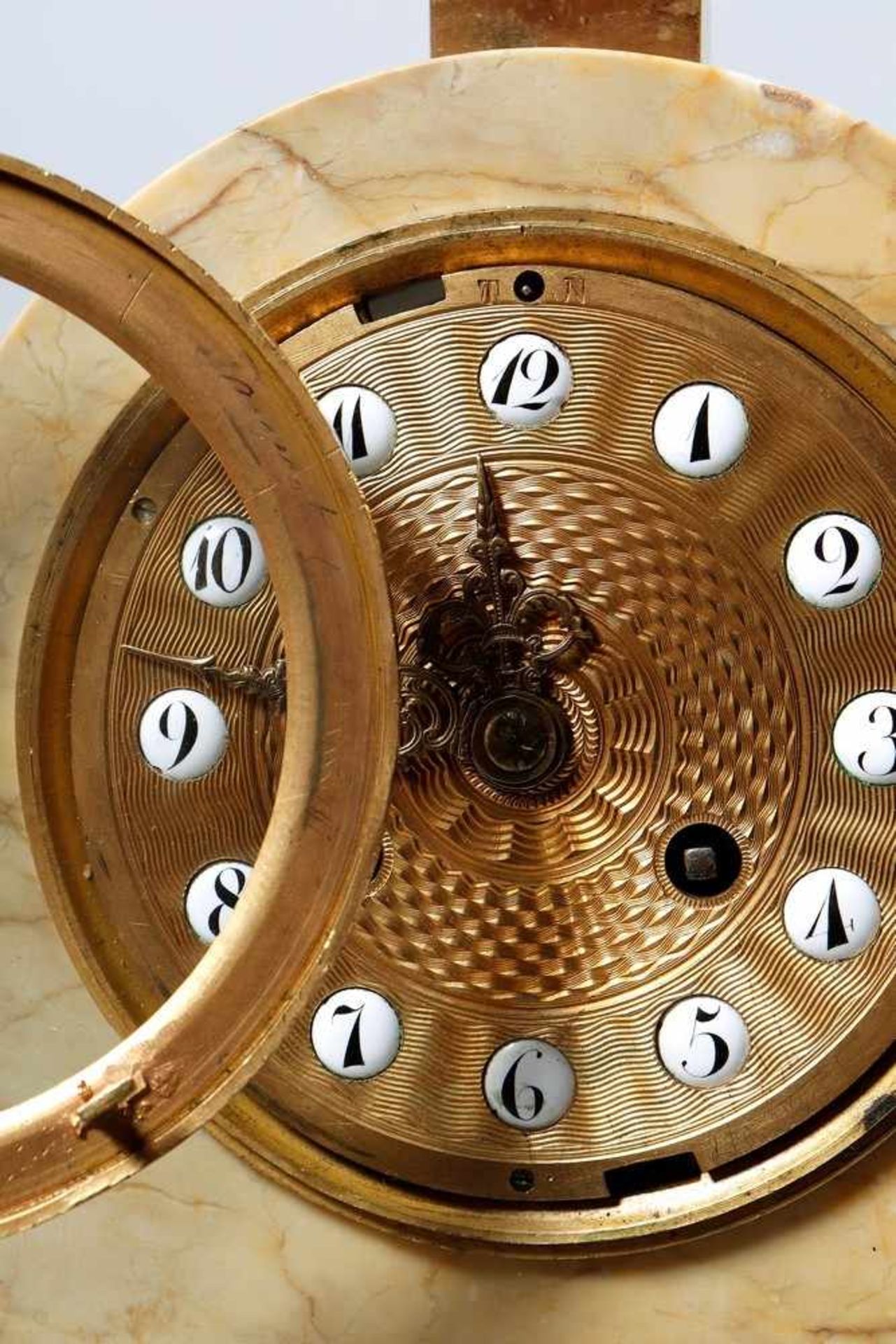 Empire clock, poss. France, 19th C., - Bild 3 aus 8