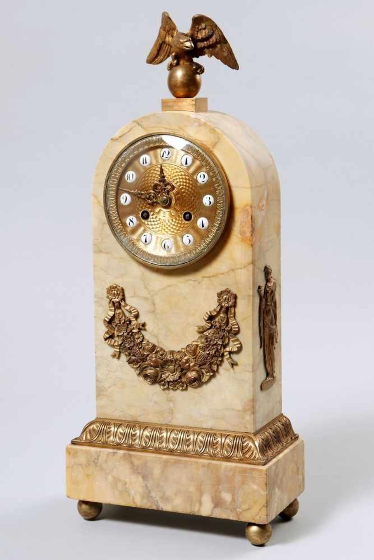 Empire clock, poss. France, 19th C.,