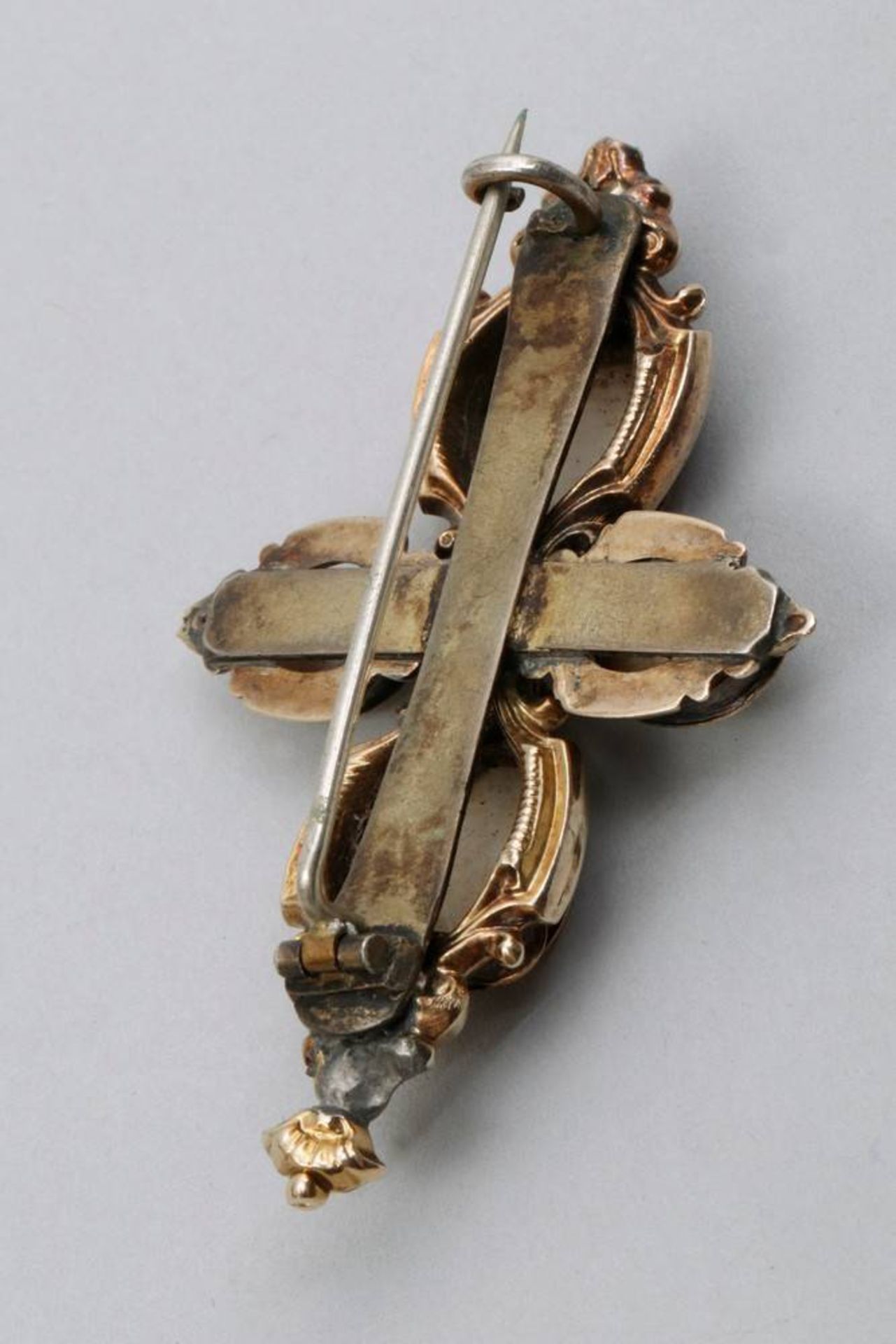 Biedermeier cross brooch - Bild 2 aus 3