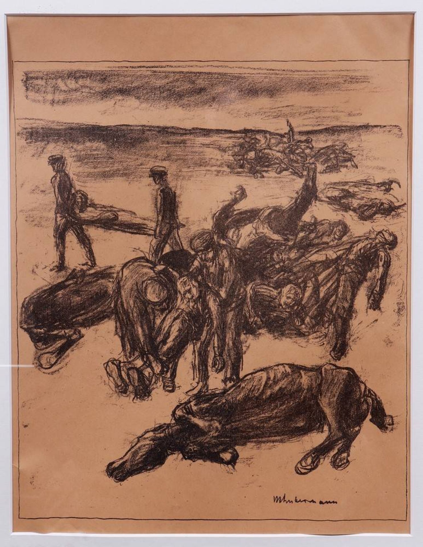 2 lithographs by Käthe Kollwitz and Max Liebermann< - Bild 4 aus 5