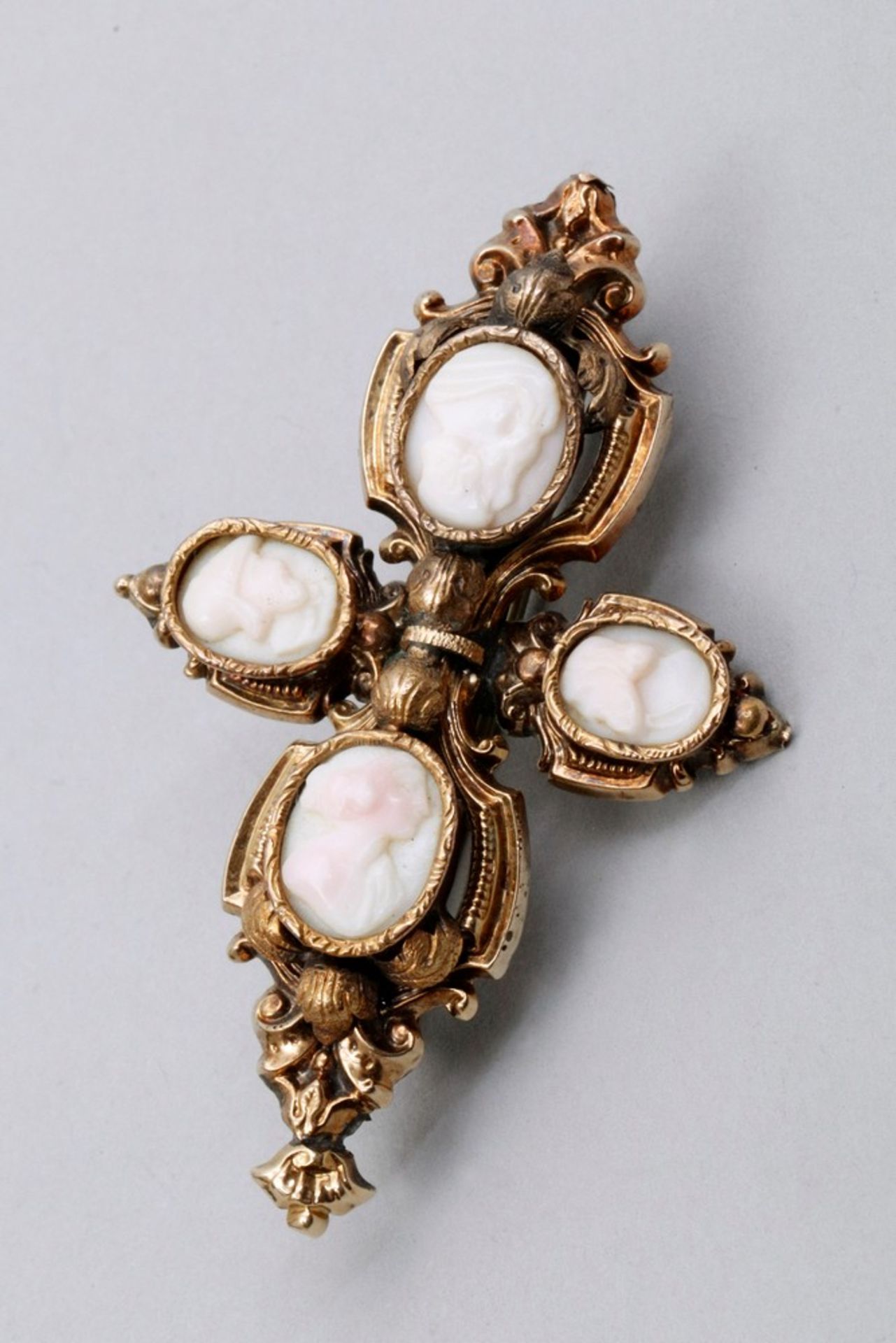 Biedermeier cross brooch