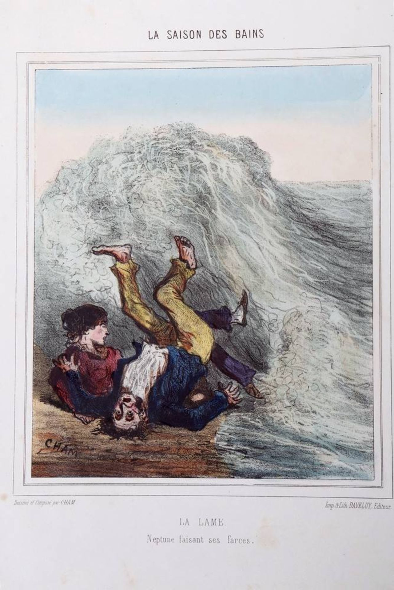 Cham (Amédée Charles Henri de Noé, 1819, Paris - 1879, ibid)"Tribulations des Bains de Mer", 15 - Bild 4 aus 5