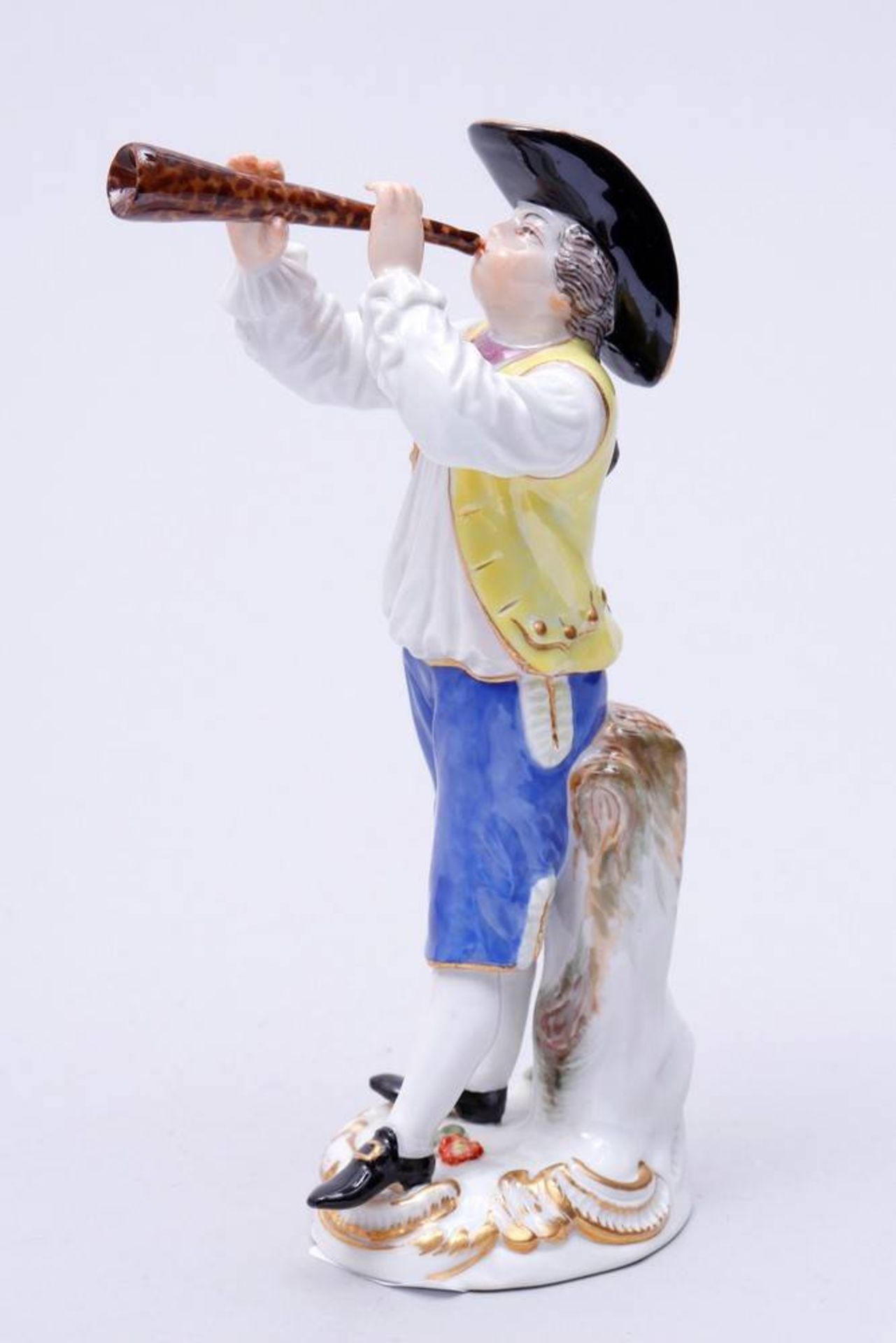 Bauer mit Oboe (Farmer with Oboe)Meissen, 2nd half 20th C., design Johann Joachim Kaendler, from the - Bild 3 aus 6