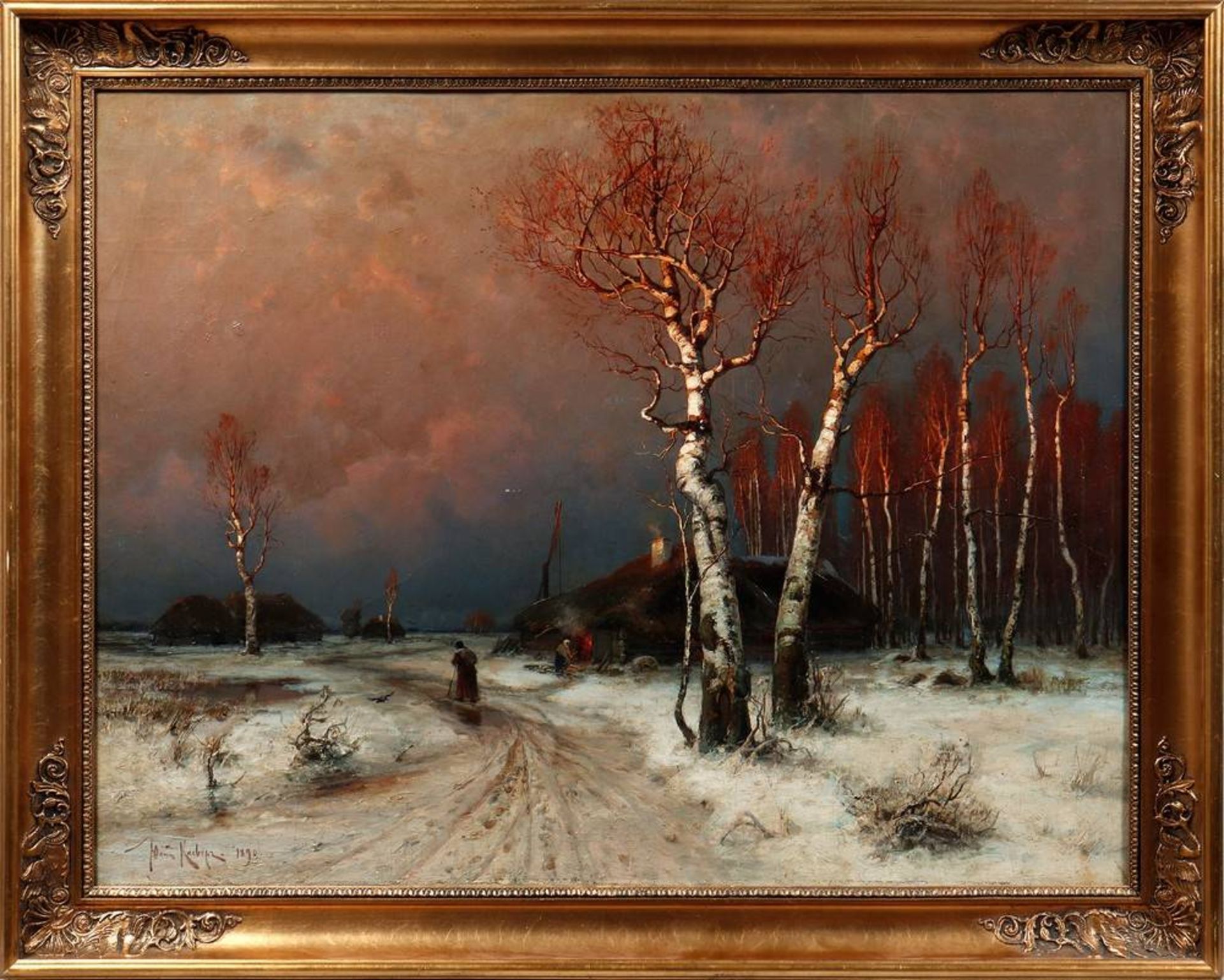 Julius Sergius von Klever / Yuliy Yulevich Klever (1850, Dorpat - 1924, Leningrad)winter landscape
