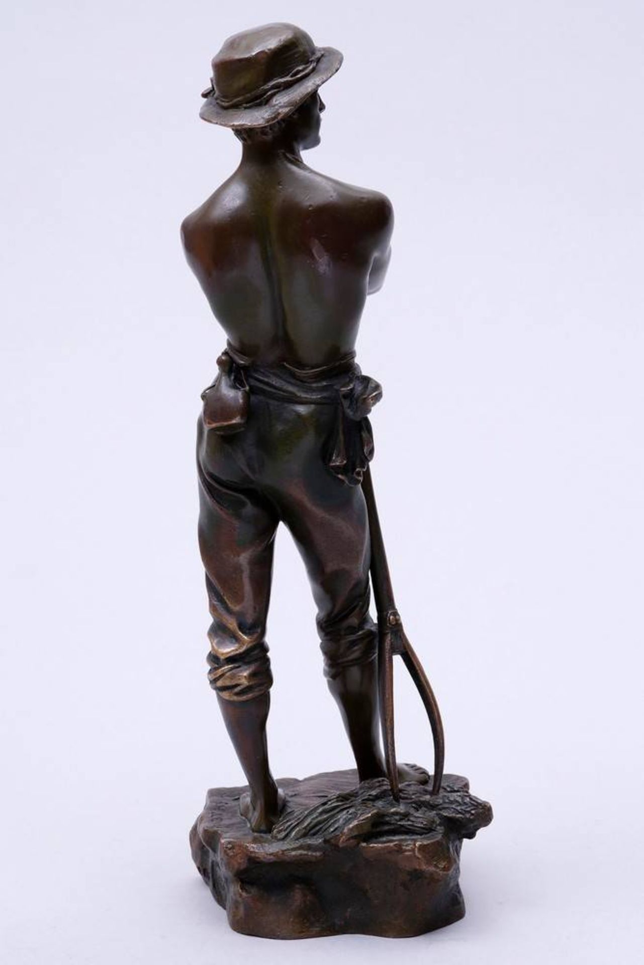 Charles Octave Lévy (1820 Paris - 1899 ebda) "Le Faneur", bronze, patinated, sign. to base, - Bild 3 aus 8