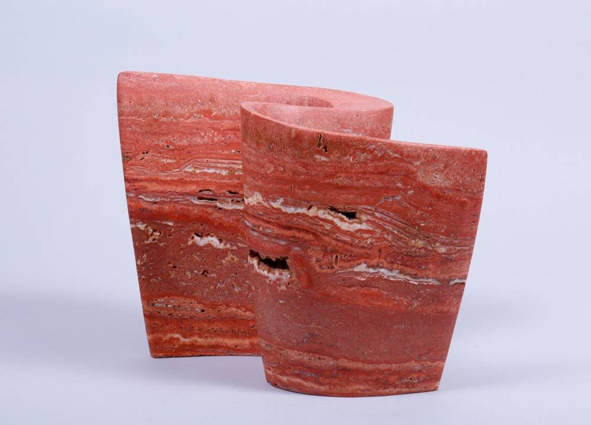 Michael M. Heyers (b. 1949, Solingen) red marble, "im Fluß" (in flow), ca. 2011, unsigned, ca. - Bild 3 aus 5