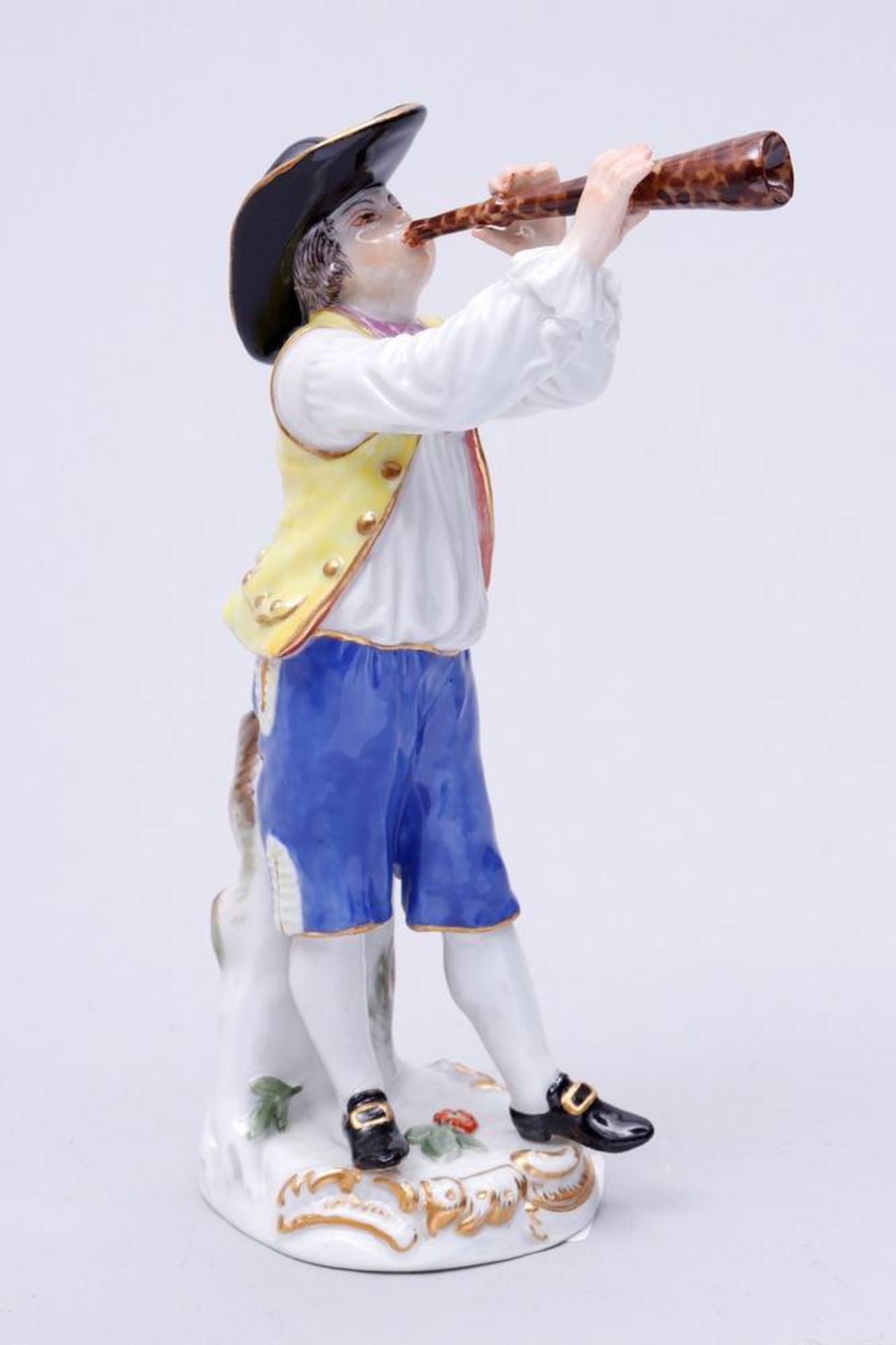 Bauer mit Oboe (Farmer with Oboe)Meissen, 2nd half 20th C., design Johann Joachim Kaendler, from the