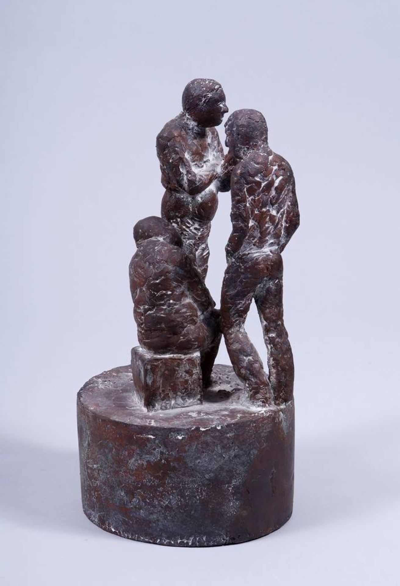 Christa Baumgärtel (b. 1947, Kaufbeuren) bronze, patinated, "Diskussion" (discussion), monogr. and - Bild 5 aus 7