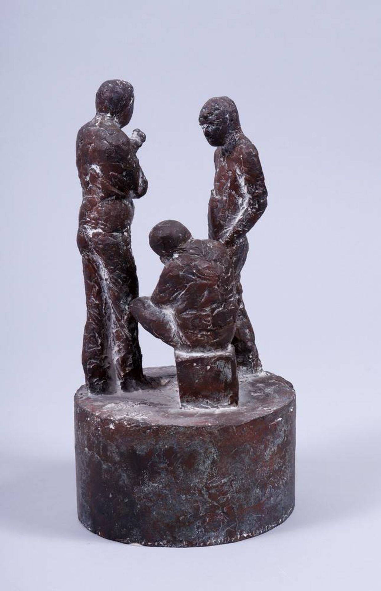 Christa Baumgärtel (b. 1947, Kaufbeuren) bronze, patinated, "Diskussion" (discussion), monogr. and - Bild 4 aus 7