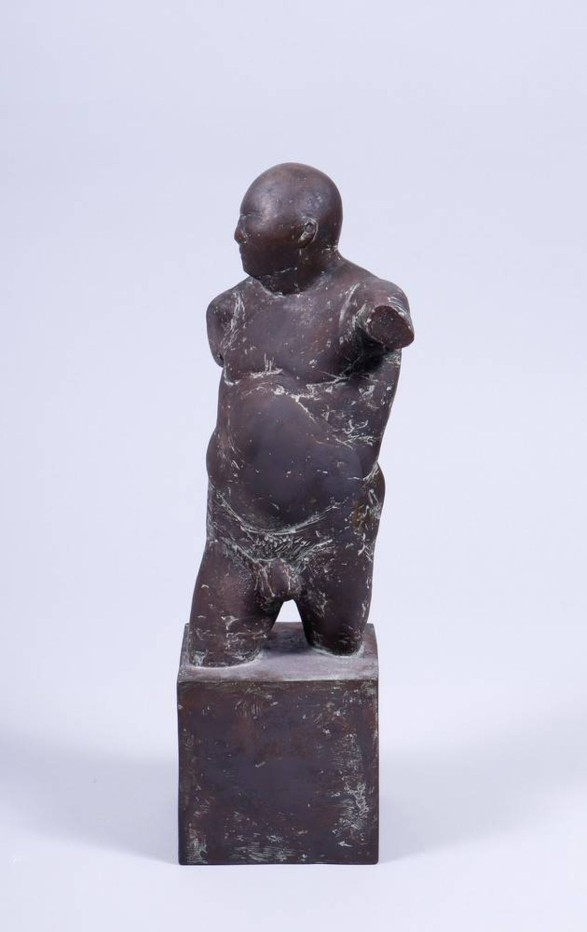 Waldemar Otto (1929, Petrikau)"Sockeltorso I", 1984, bronze, patinated, monogr. "W", No. 12/12 und