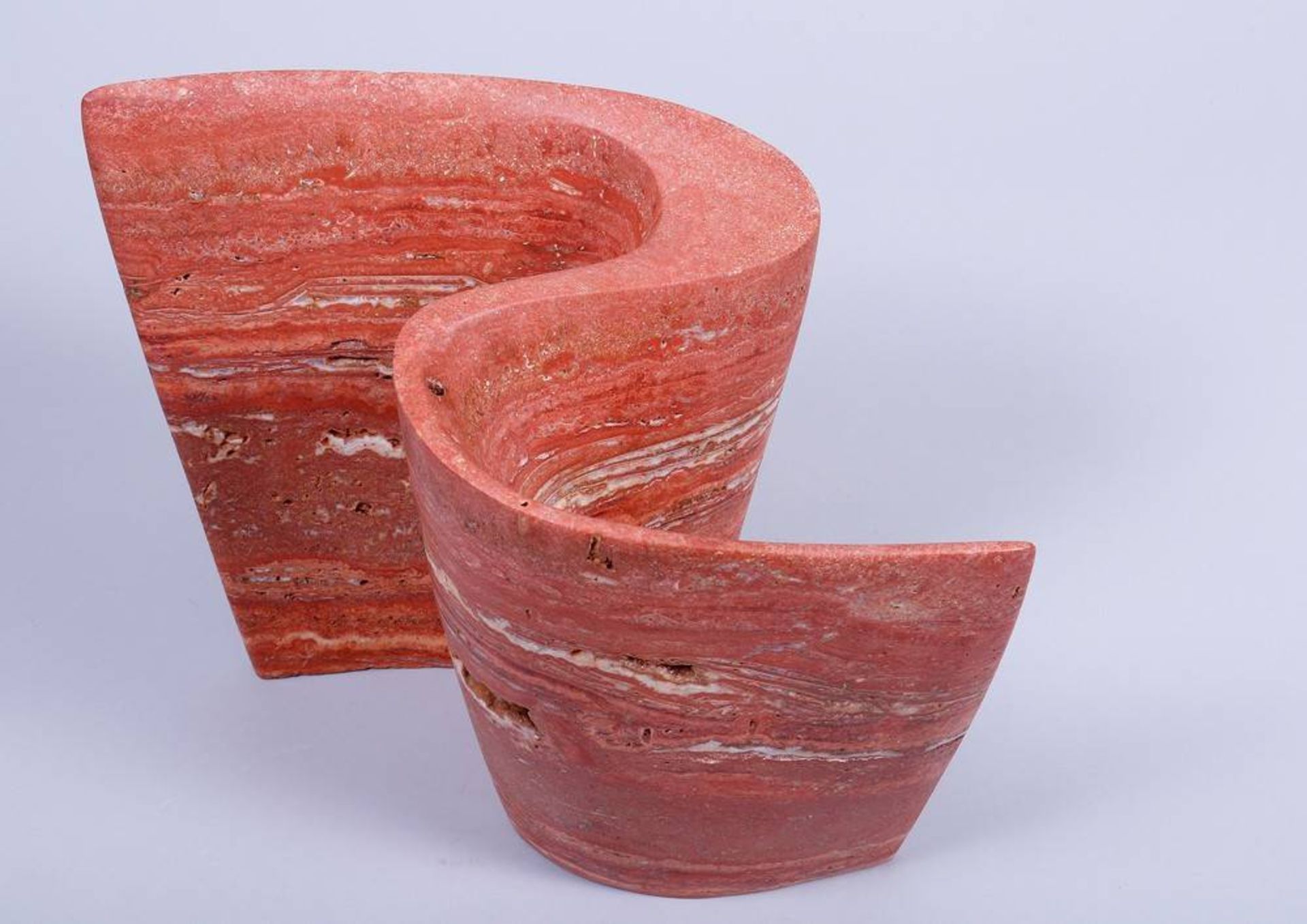 Michael M. Heyers (b. 1949, Solingen) red marble, "im Fluß" (in flow), ca. 2011, unsigned, ca. - Bild 4 aus 5