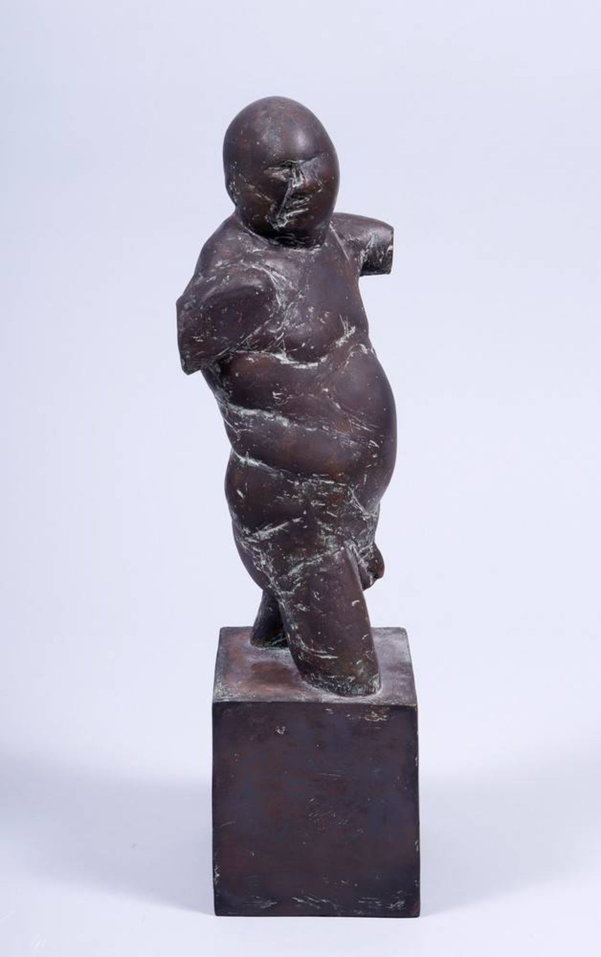 Waldemar Otto (1929, Petrikau)"Sockeltorso I", 1984, bronze, patinated, monogr. "W", No. 12/12 und - Bild 5 aus 6