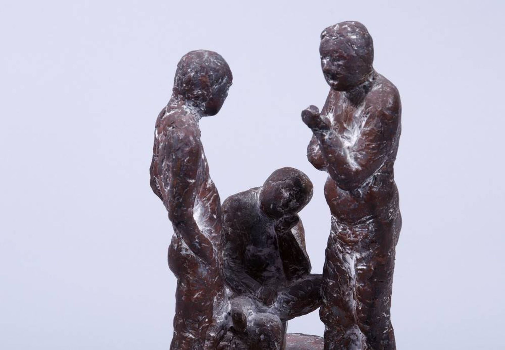 Christa Baumgärtel (b. 1947, Kaufbeuren) bronze, patinated, "Diskussion" (discussion), monogr. and - Bild 2 aus 7